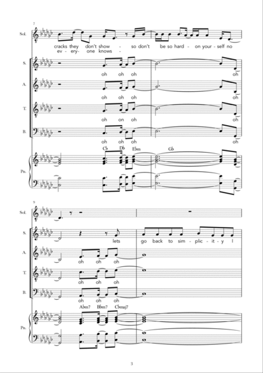 Don't Be So Hard On Yourself 4-Part scores gallery preview page 3