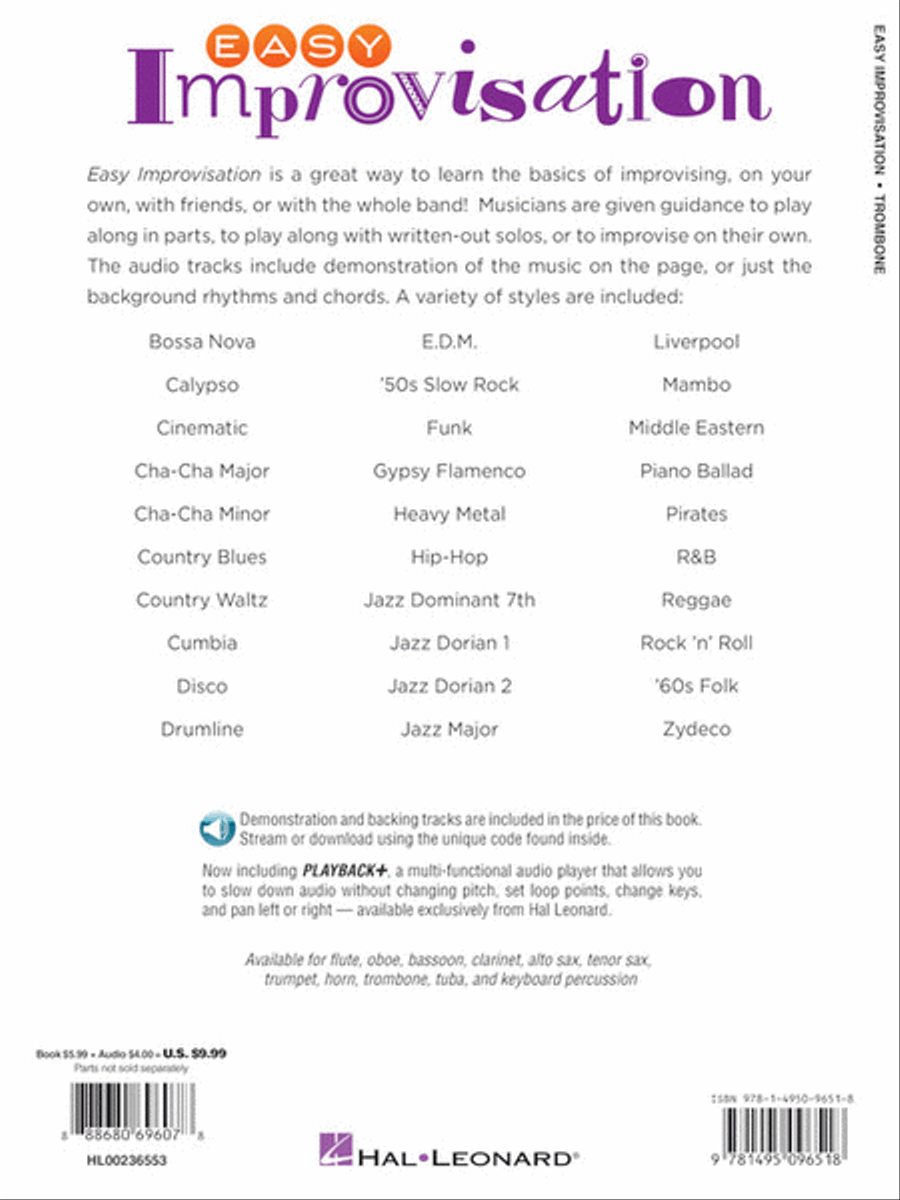 Easy Improvisation Trombone Solo scores gallery preview page 5