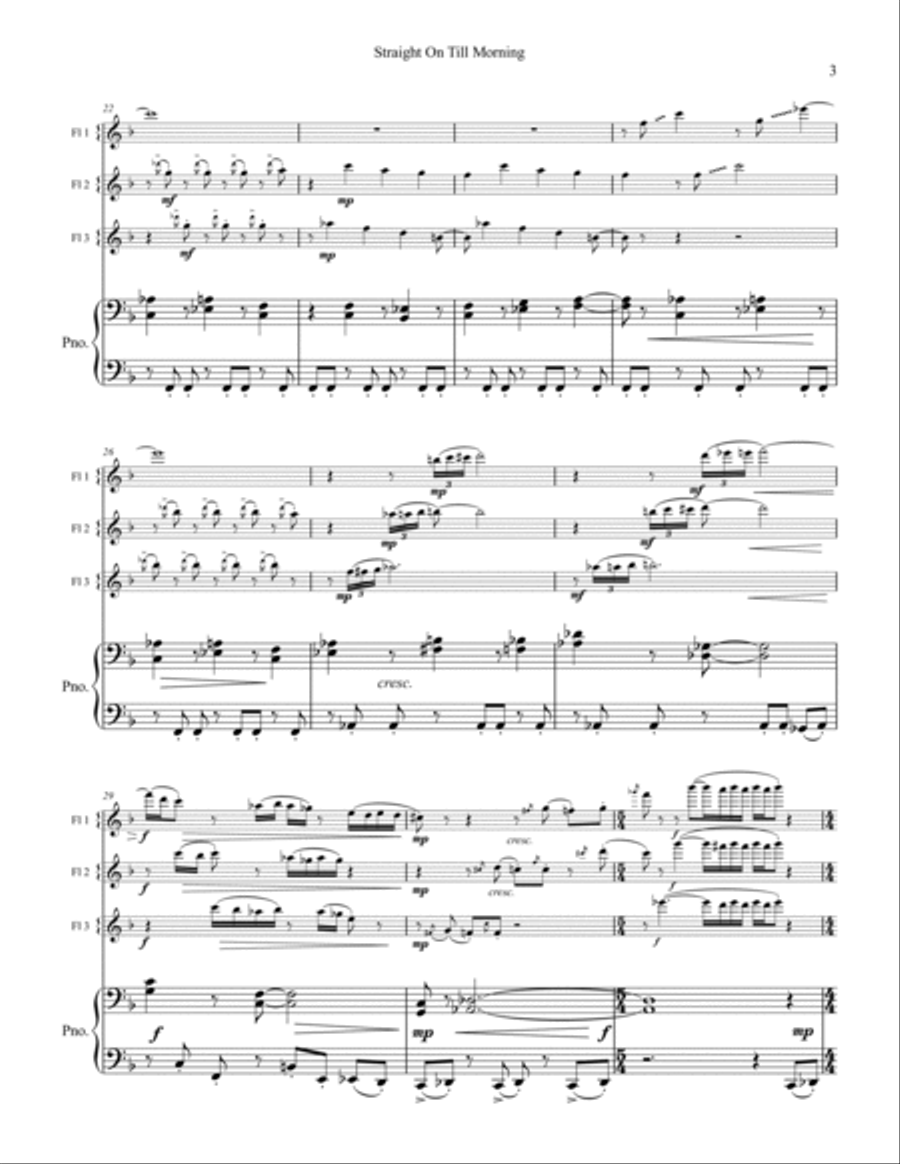 Straight On Till Morning Small Ensemble scores gallery preview page 3