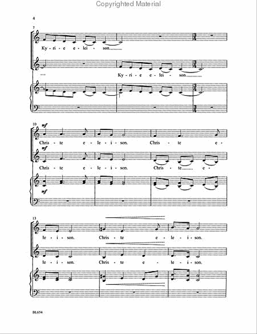 Antiphonal Kyrie Choir scores gallery preview page 3