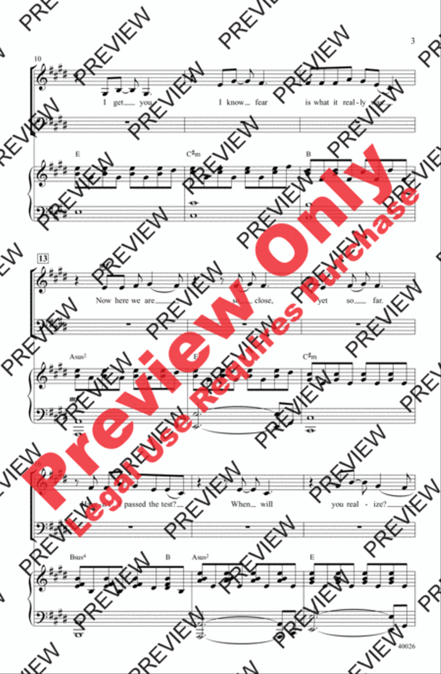 Give Your Heart a Break Give Your Heart a Break 4-Part scores gallery preview page 3
