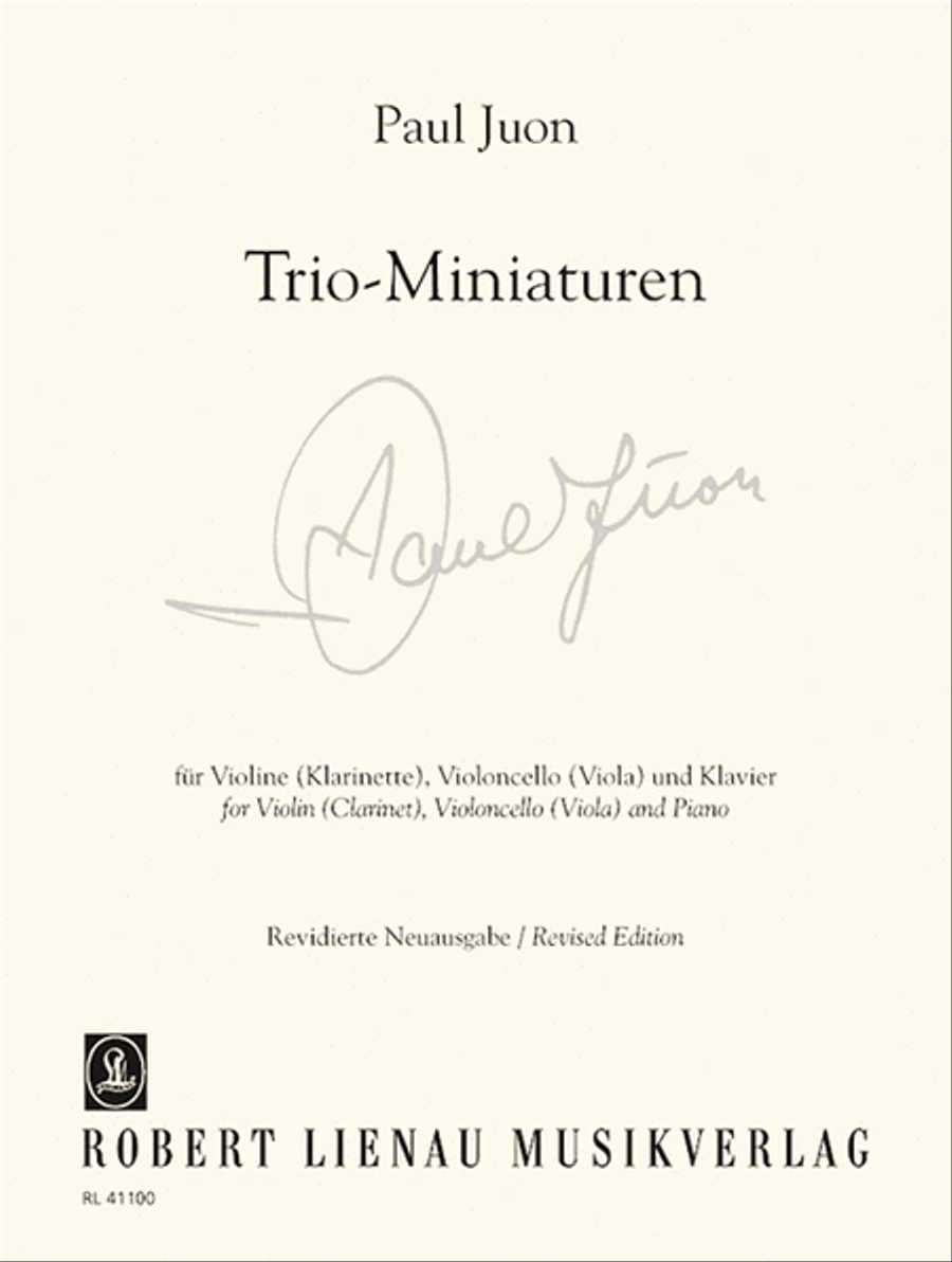 Trio Miniatures Clarinet scores gallery preview page 1