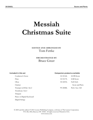 Book cover for Messiah Christmas Suite - Instrumental Ensemble Score and Parts