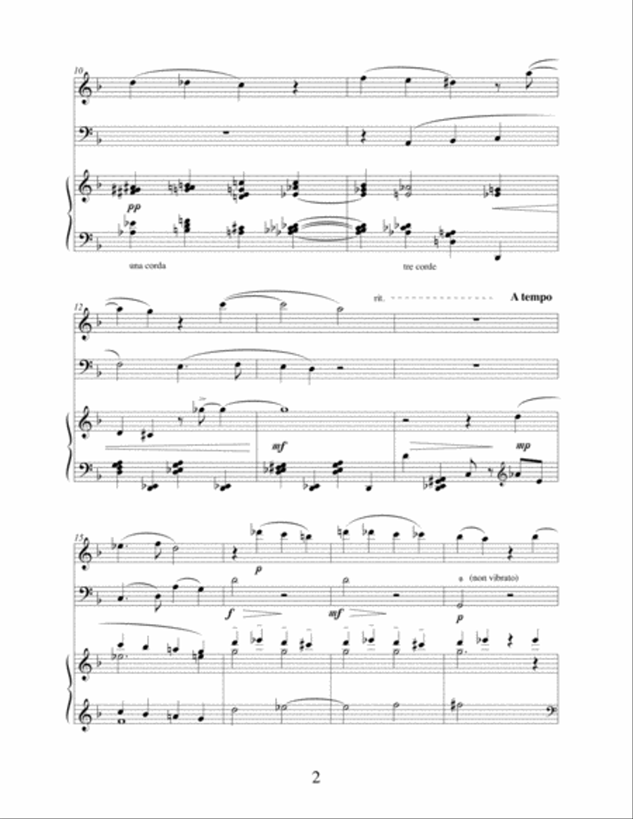 Lament for oboe, cello, and piano Oboe scores gallery preview page 2