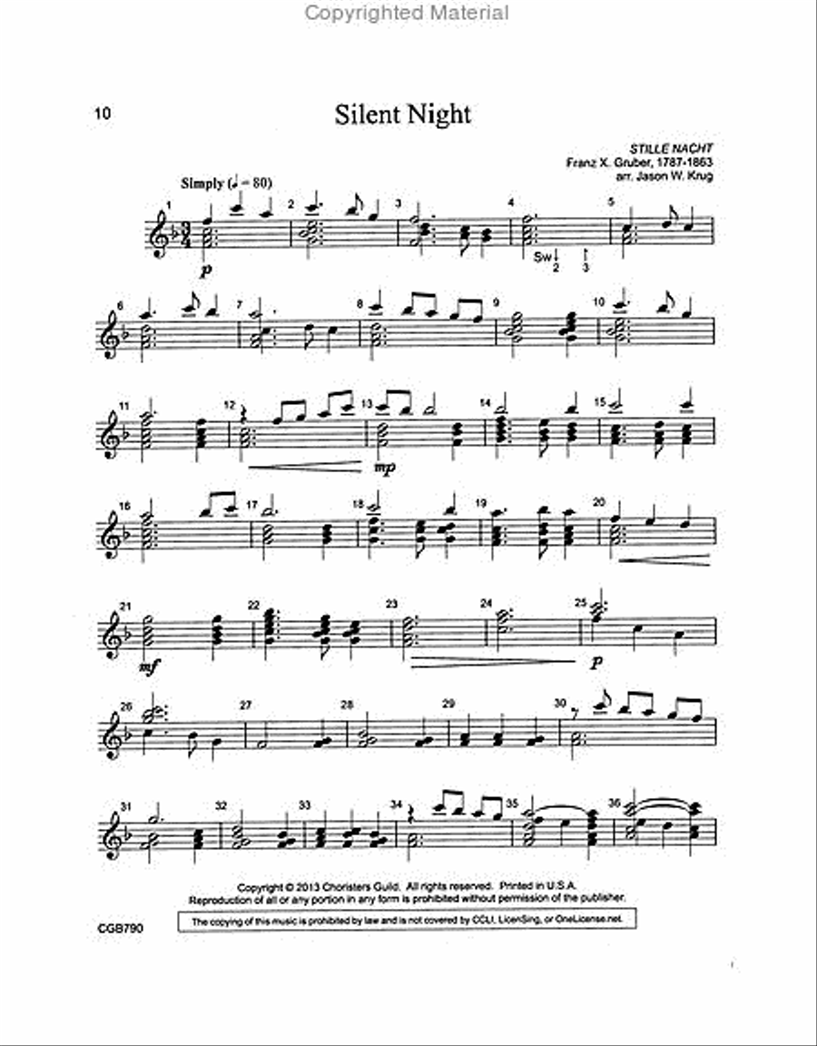 Christmas Carols for Twelve Bells Handbell Choir scores gallery preview page 5