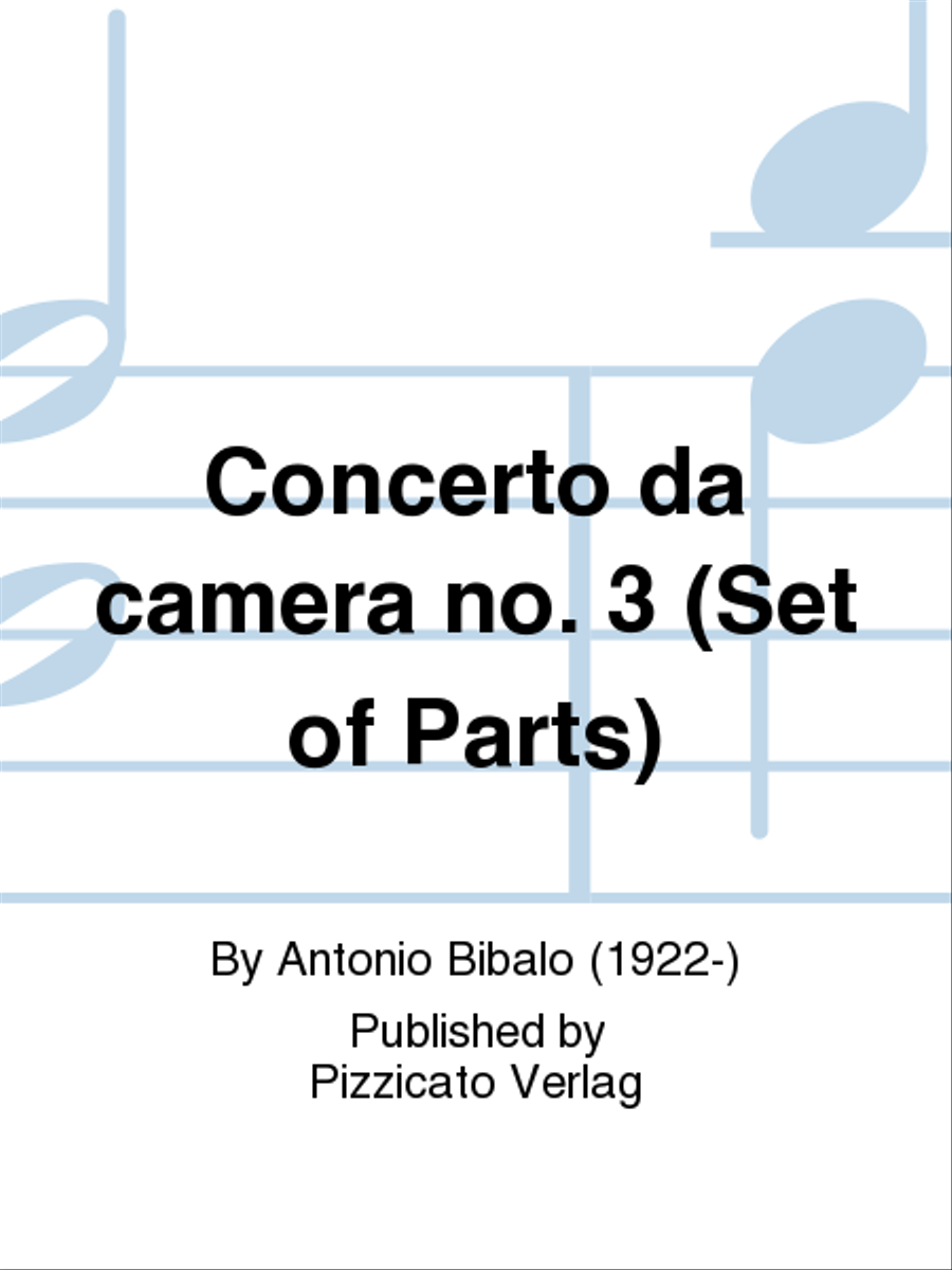 Concerto da camera no. 3 (Set of Parts) Set of Parts scores gallery preview page 1