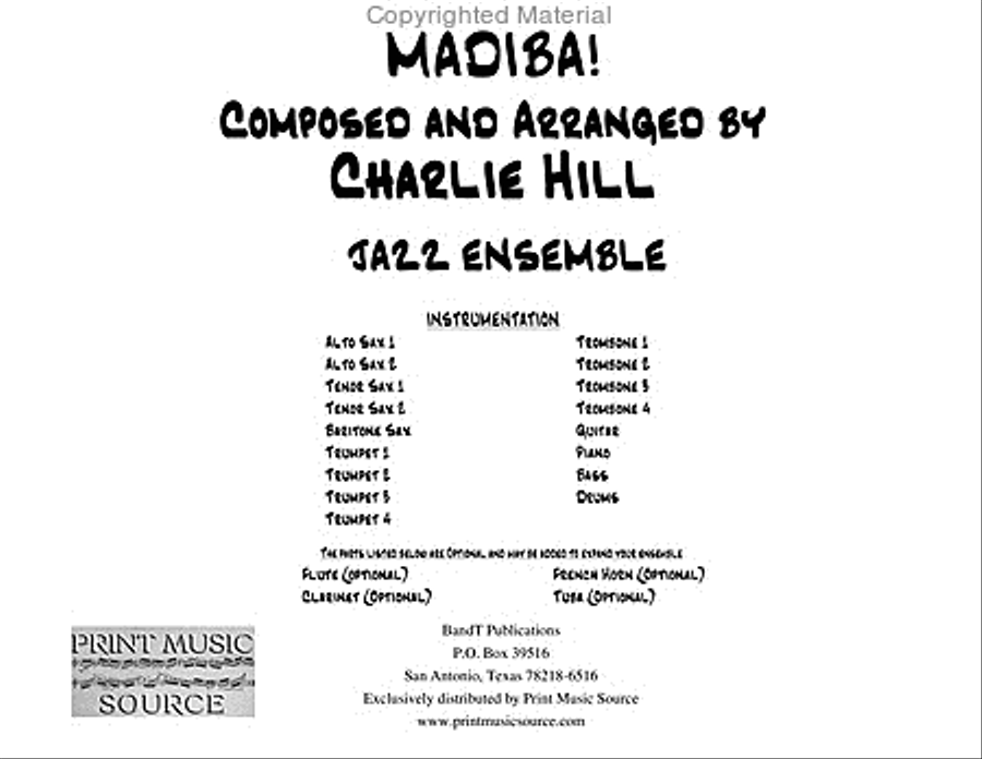 Madiba Jazz Ensemble scores gallery preview page 2