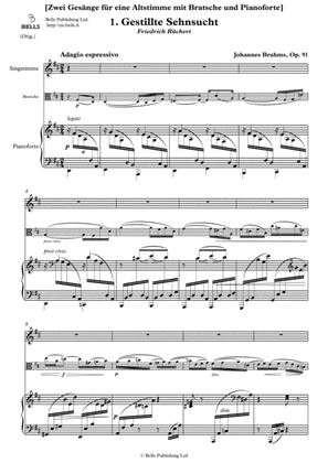 Book cover for Gestillte Sehnsucht, Op. 91 No. 1 (Original key. D Major)