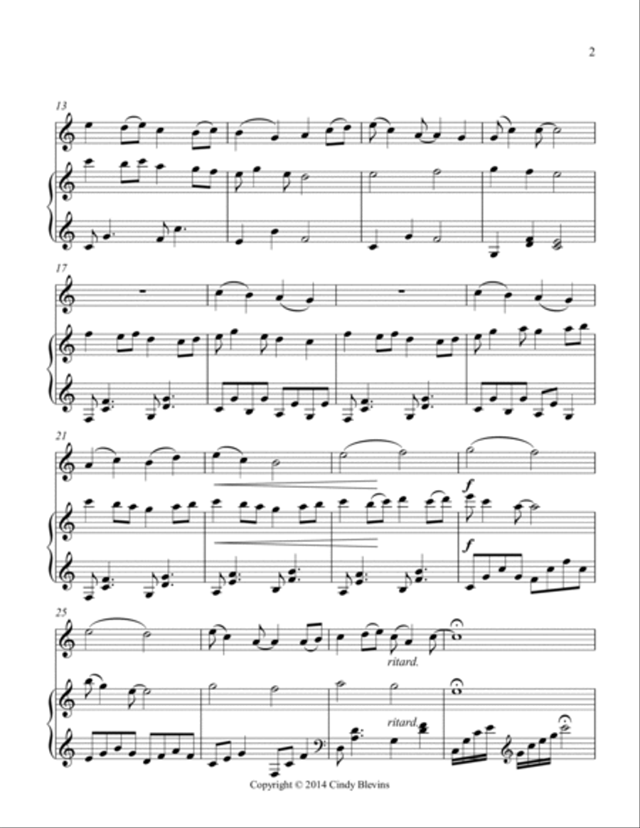 Summer Solstice, for Harp and Violin Harp scores gallery preview page 3