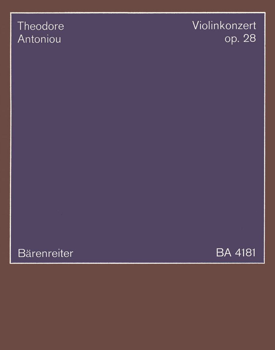 Concerto for Violin and Orchestra op. 28 TB scores gallery preview page 1