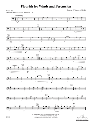 Flourish for Winds and Percussion: (wp) 1st B-flat Trombone B.C.