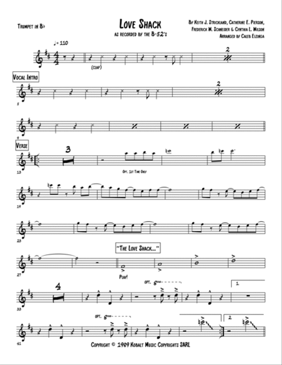 Love Shack Small Ensemble scores gallery preview page 3