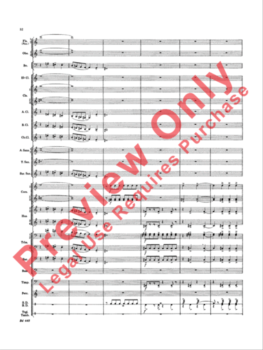 Overture Jubiloso Concert Band scores gallery preview page 35