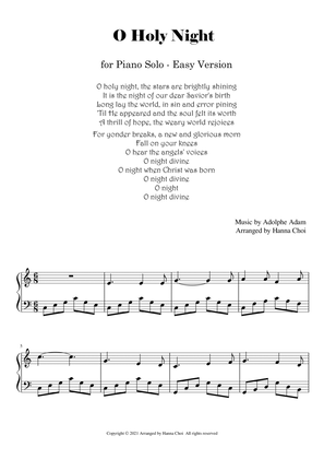 Book cover for O Holy Night [for Piano Solo]