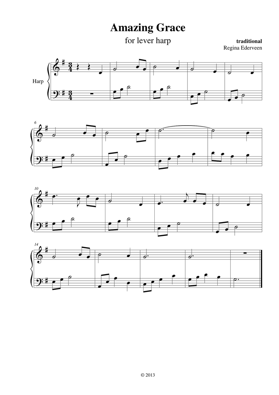 Easy harp music top
