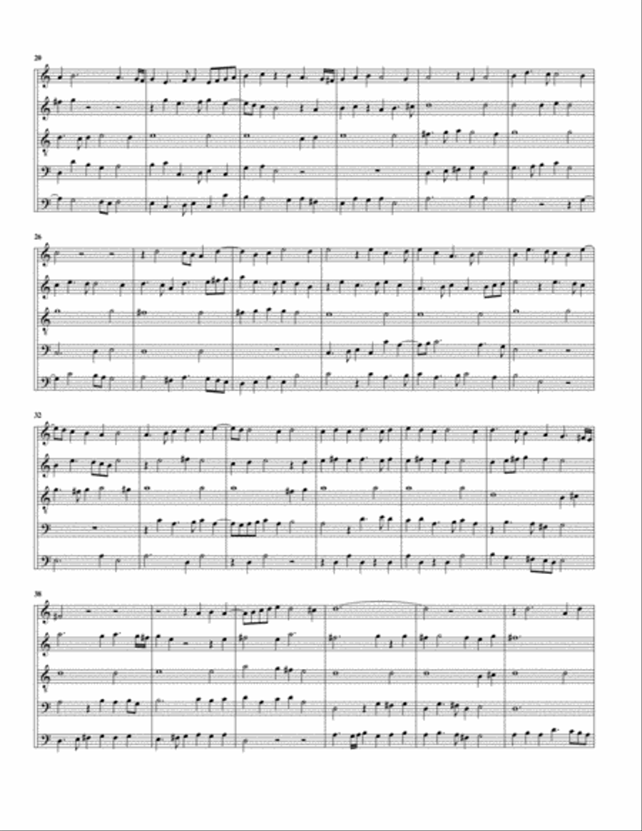 La Spagna (arrangement for 5 recorders) Recorder scores gallery preview page 2
