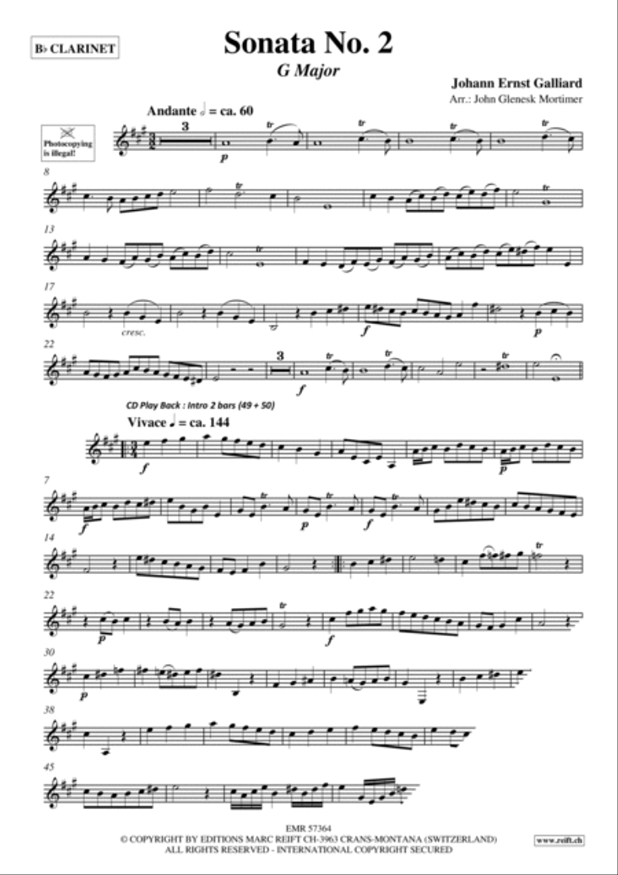 Sonata No. 2 Sonata No. 2 Clarinet Solo scores gallery preview page 3