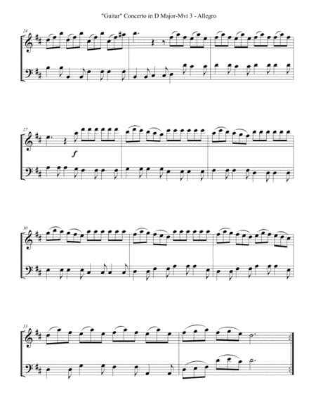 Vivaldi "Guitar" Concerto in D for Violin/Cello Duo -Mvt 3 image number null