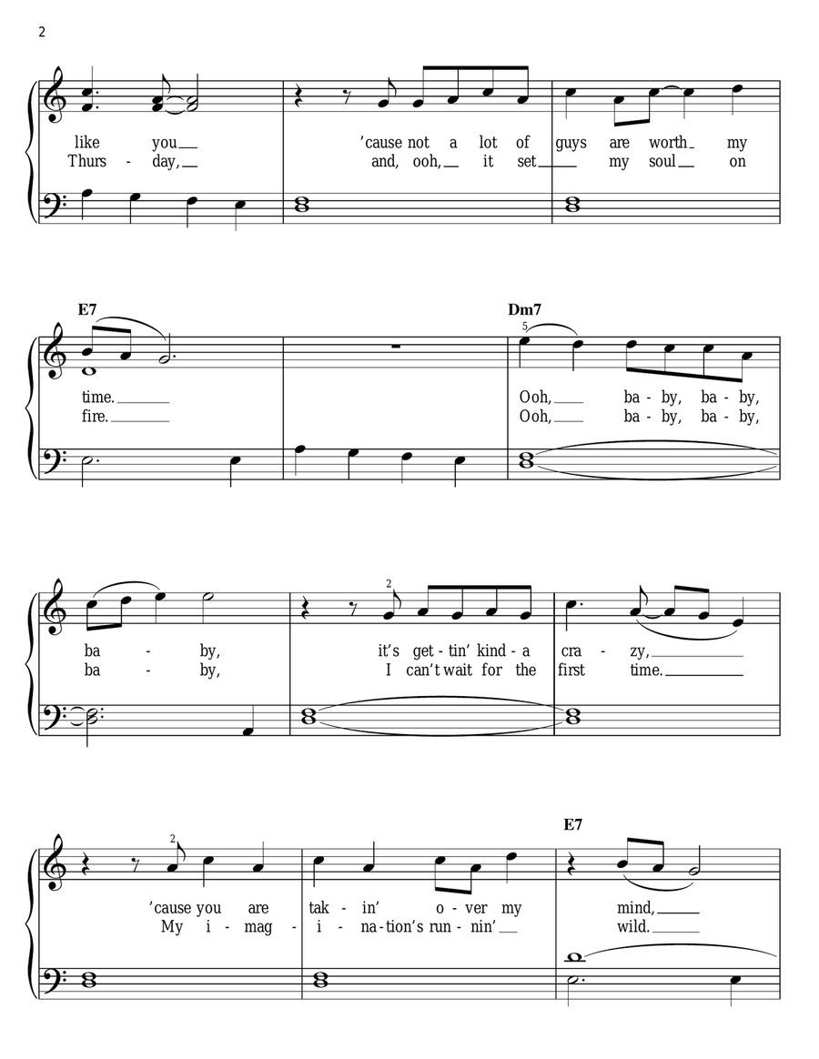 You Don't Know My Name Easy Piano scores gallery preview page 2
