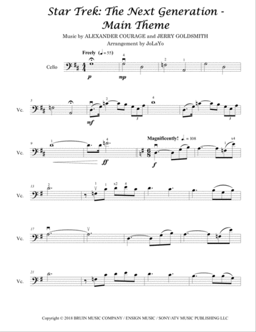 Star Trek - The Next Generation(r) Cello Solo scores gallery preview page 2