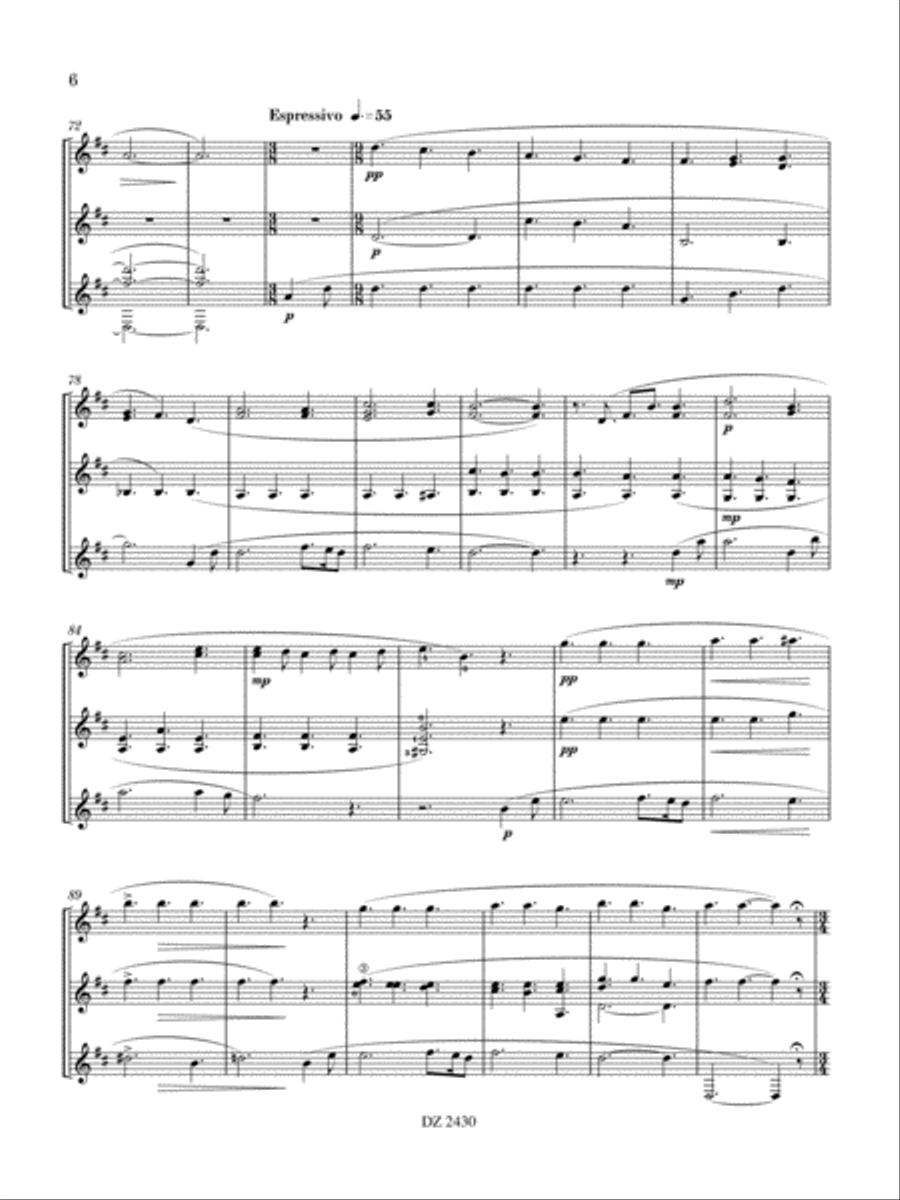 Amazing Grace Variations 2011 Guitar Ensemble scores gallery preview page 6