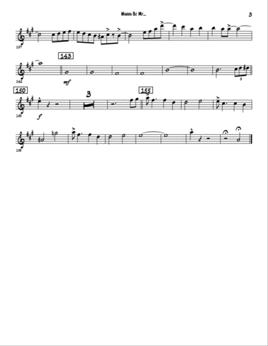 Wanna Be My... For Big Band Jazz Ensemble scores gallery preview page 6