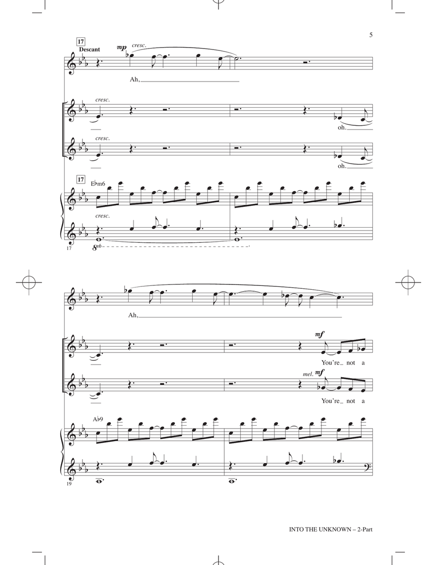 Into The Unknown (from Disney's Frozen 2) (arr. Roger Emerson) 2-Part scores gallery preview page 4