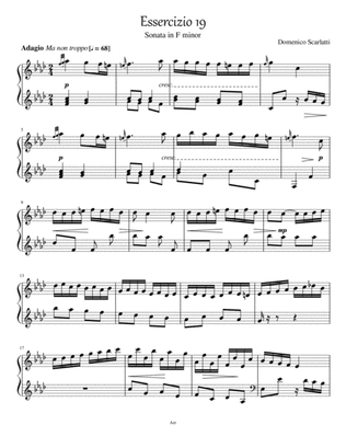 Essercizio no.19 in F minor by Domenico Scarlatti