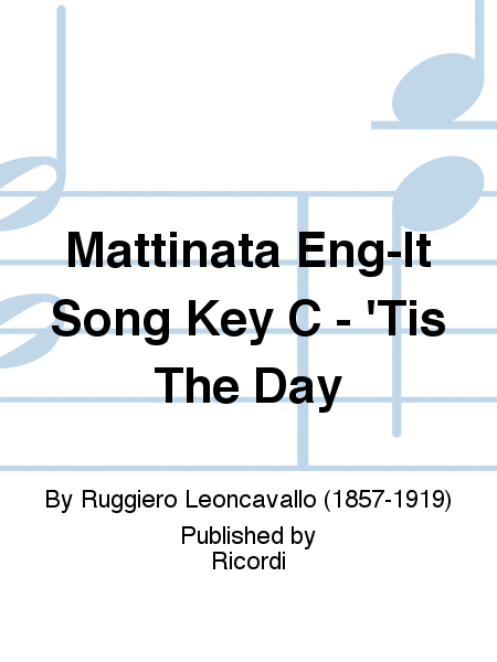 Mattinata Eng-It Song Key C - 