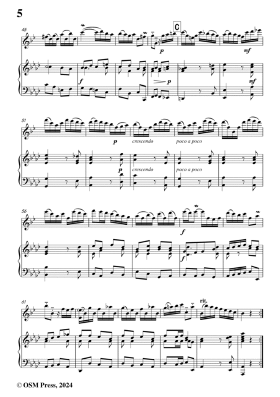 Handel-Sonata No.6,for Clarinet and Piano B-Flat Clarinet scores gallery preview page 6