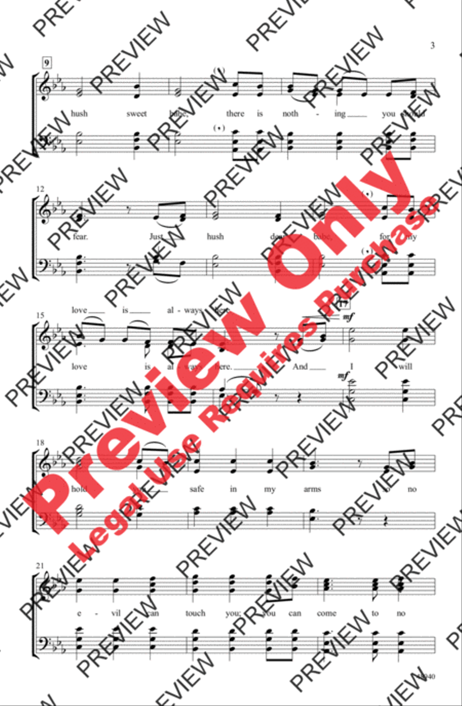 My Love Is Always Here My Love Is Always Here 4-Part scores gallery preview page 3