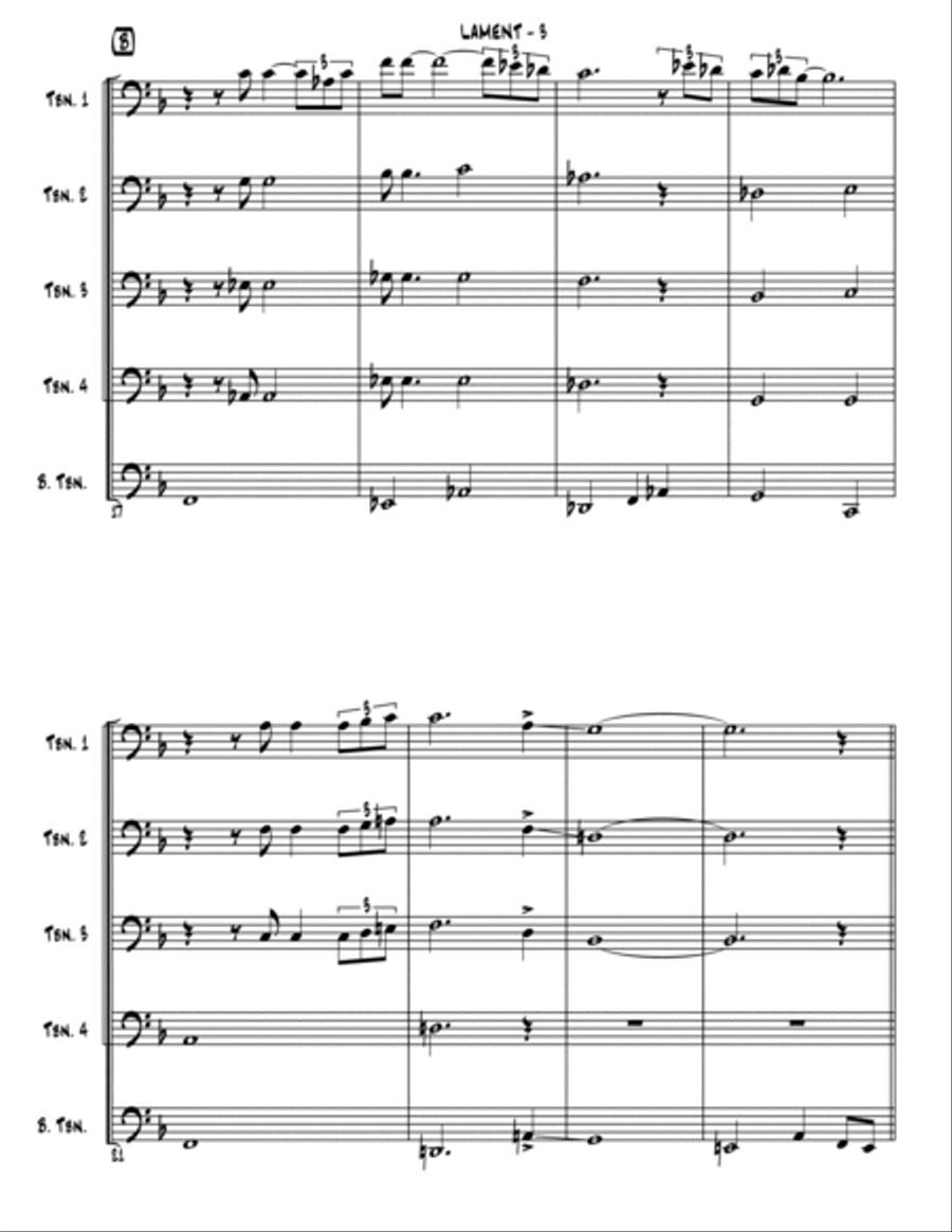 Lament Brass Quintet scores gallery preview page 5