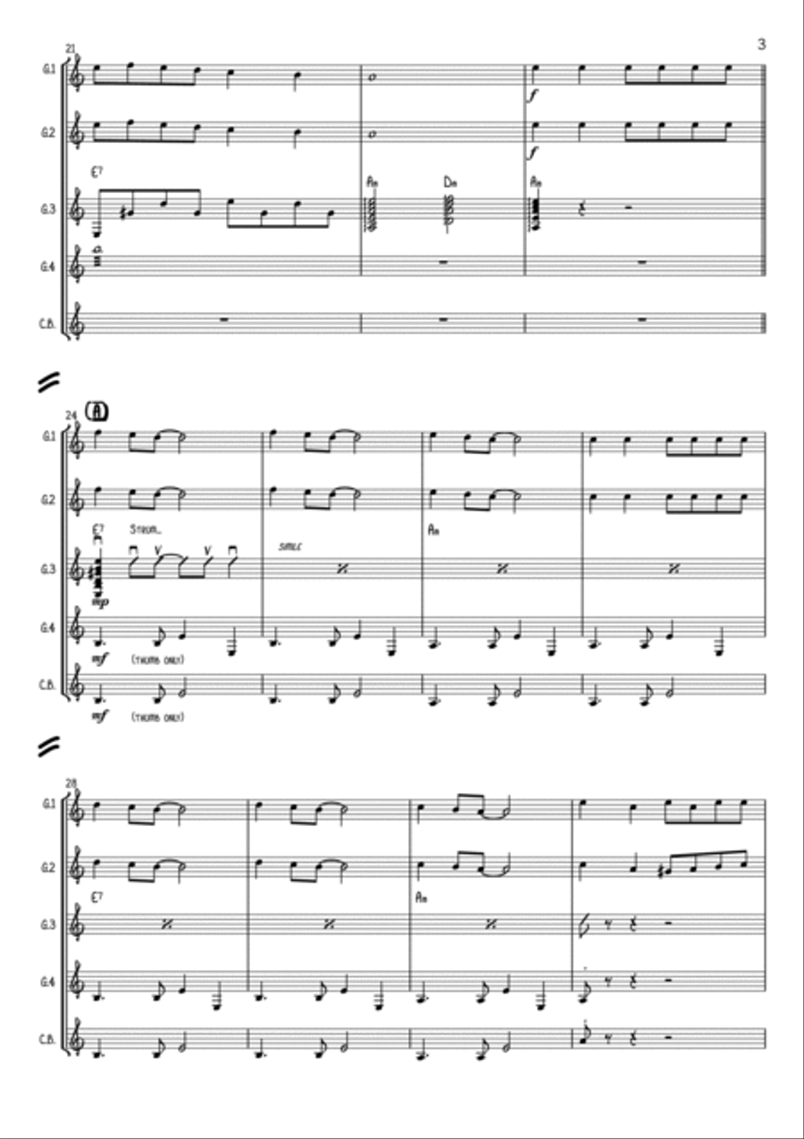 Quien Sera Quien Sera Electric Guitar scores gallery preview page 3