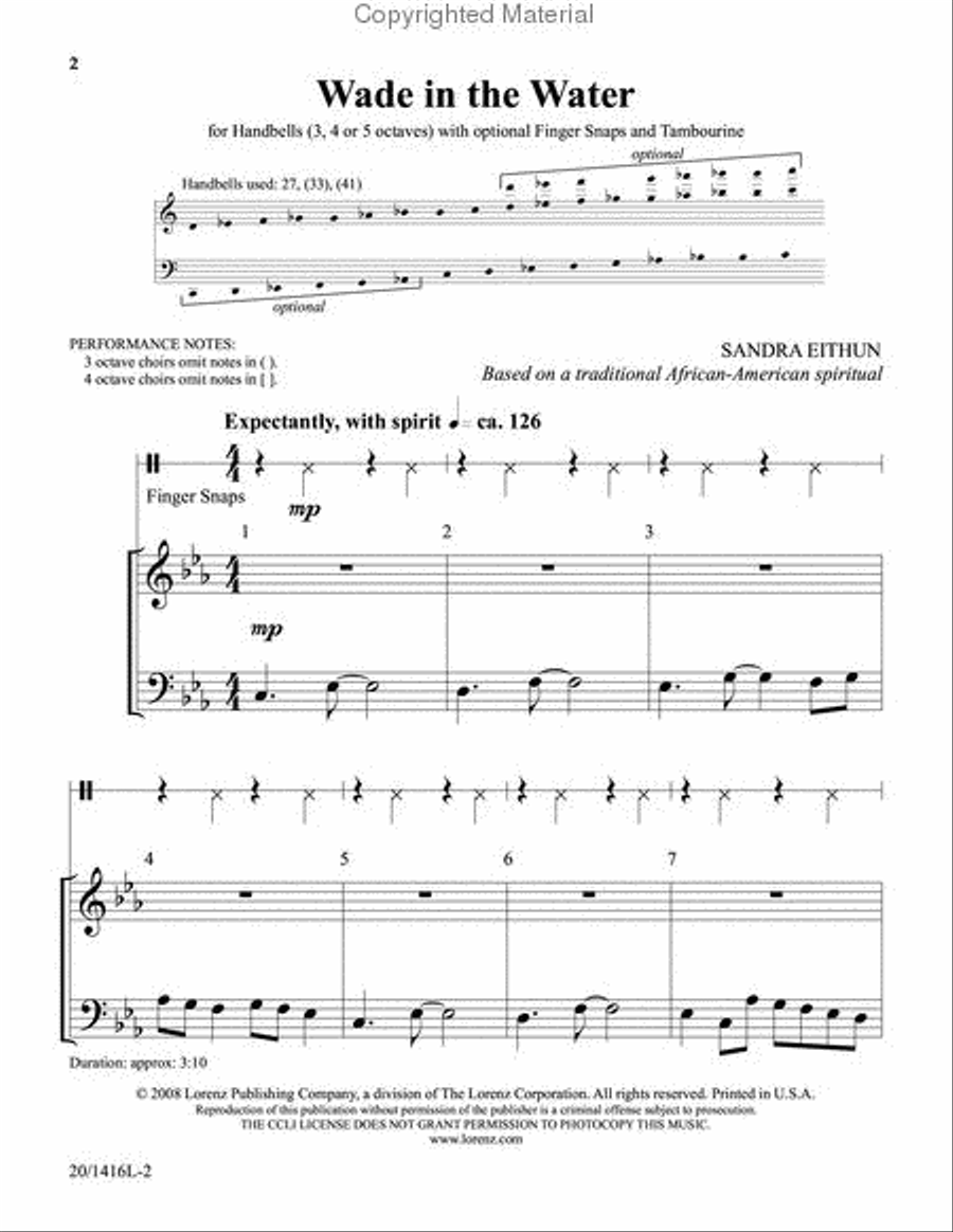 Wade in the Water Wade in the Water 5-Octaves scores gallery preview page 2