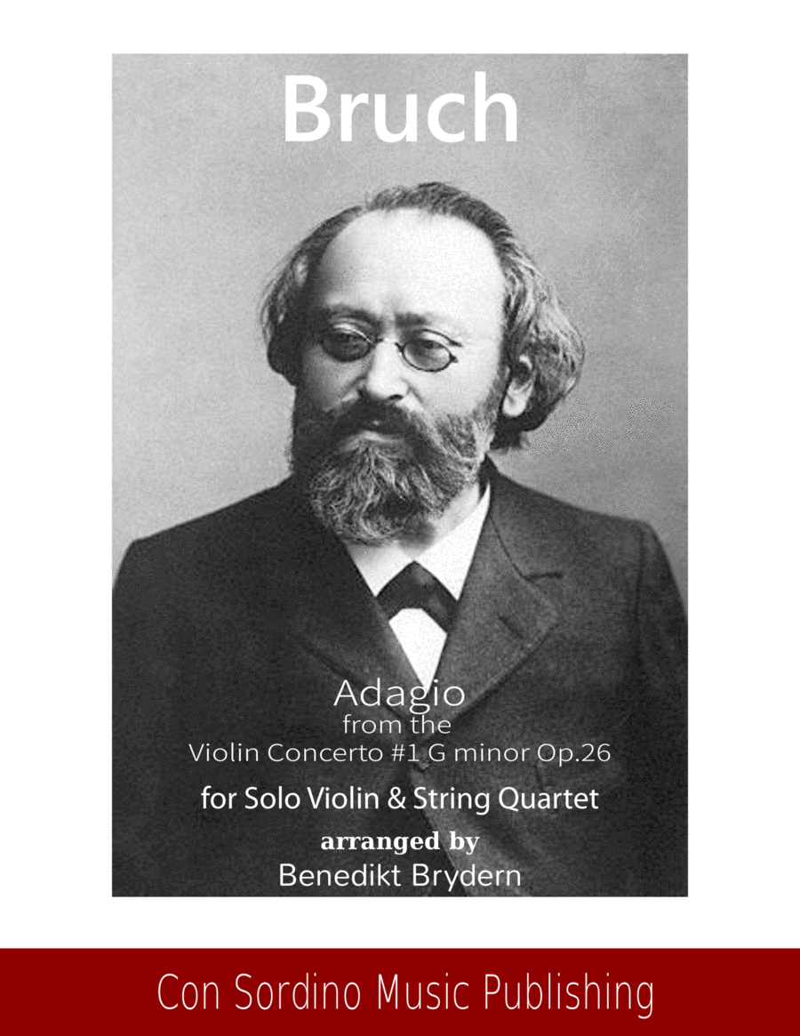 Adagio from Violin Concerto G Minor opus 26 String Quintet scores gallery preview page 1