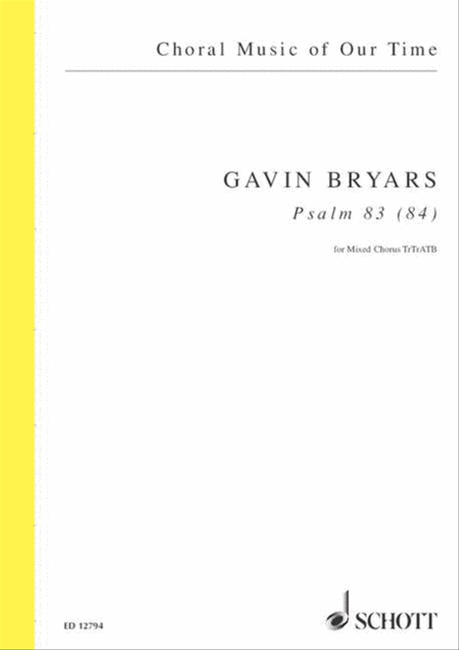 Bryars Psalm 83(84) Mix Choir SSATB scores gallery preview page 1