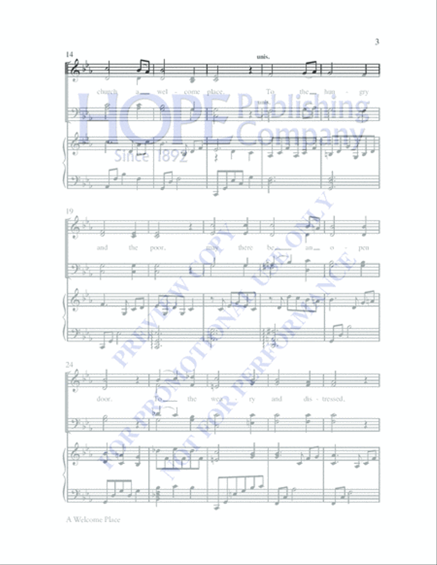 A Welcome Place 4-Part scores gallery preview page 3