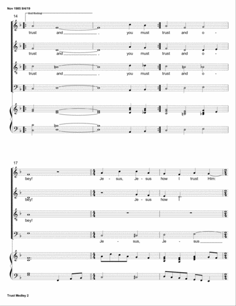 Trust Medley 4-Part scores gallery preview page 2