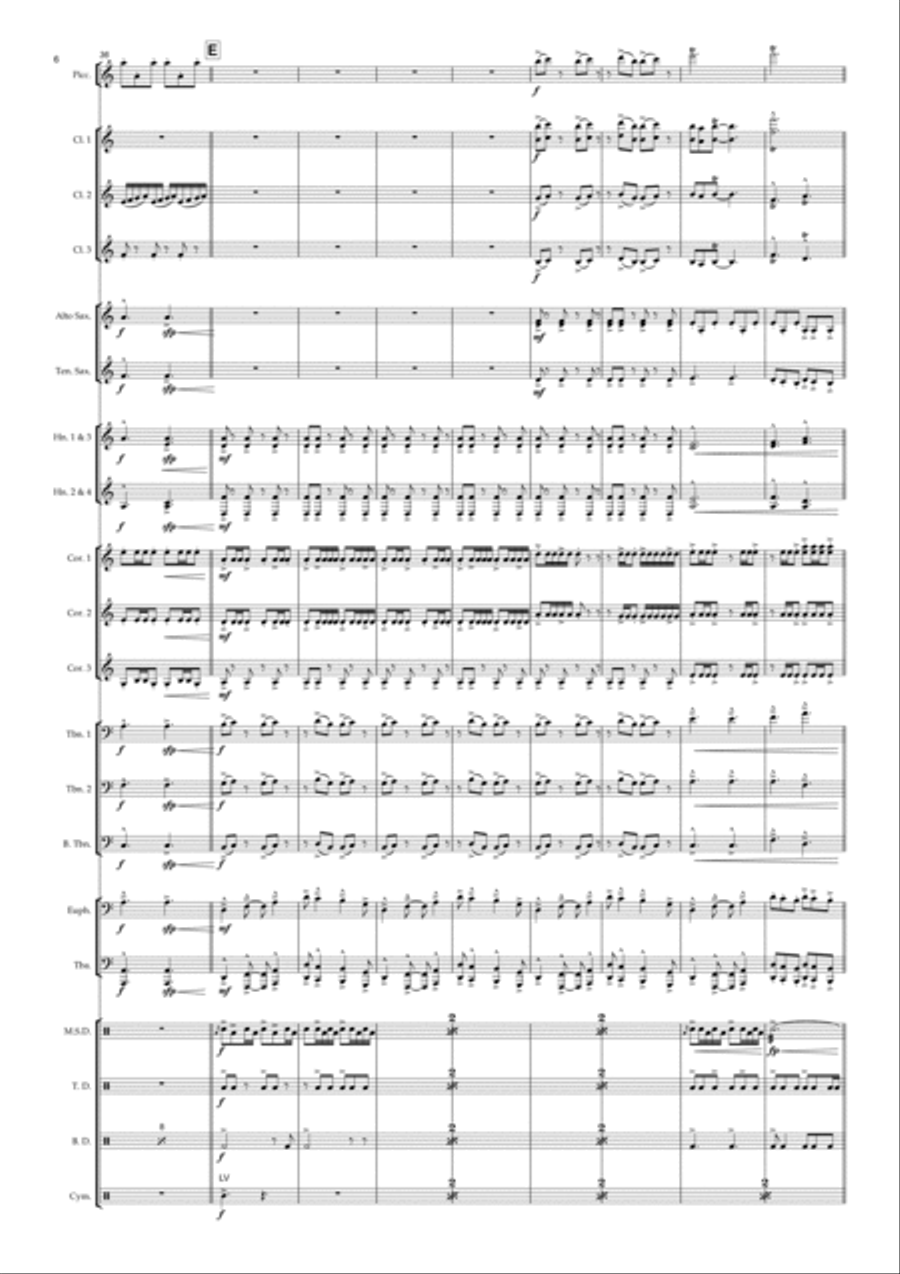 Dragonborn (skyrim Theme) Marching Band scores gallery preview page 6