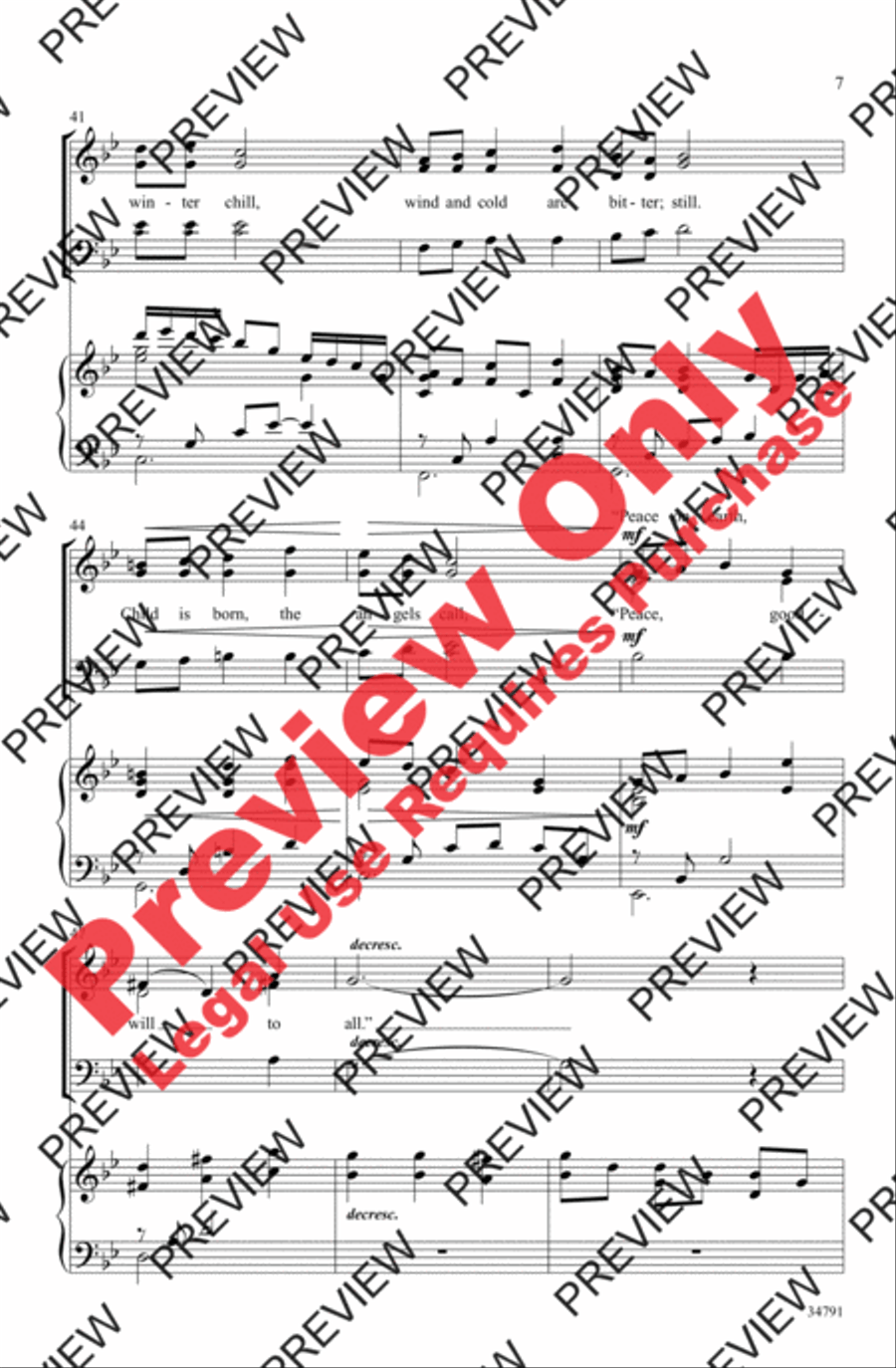 A Winter Night A Winter Night 3-Part scores gallery preview page 7