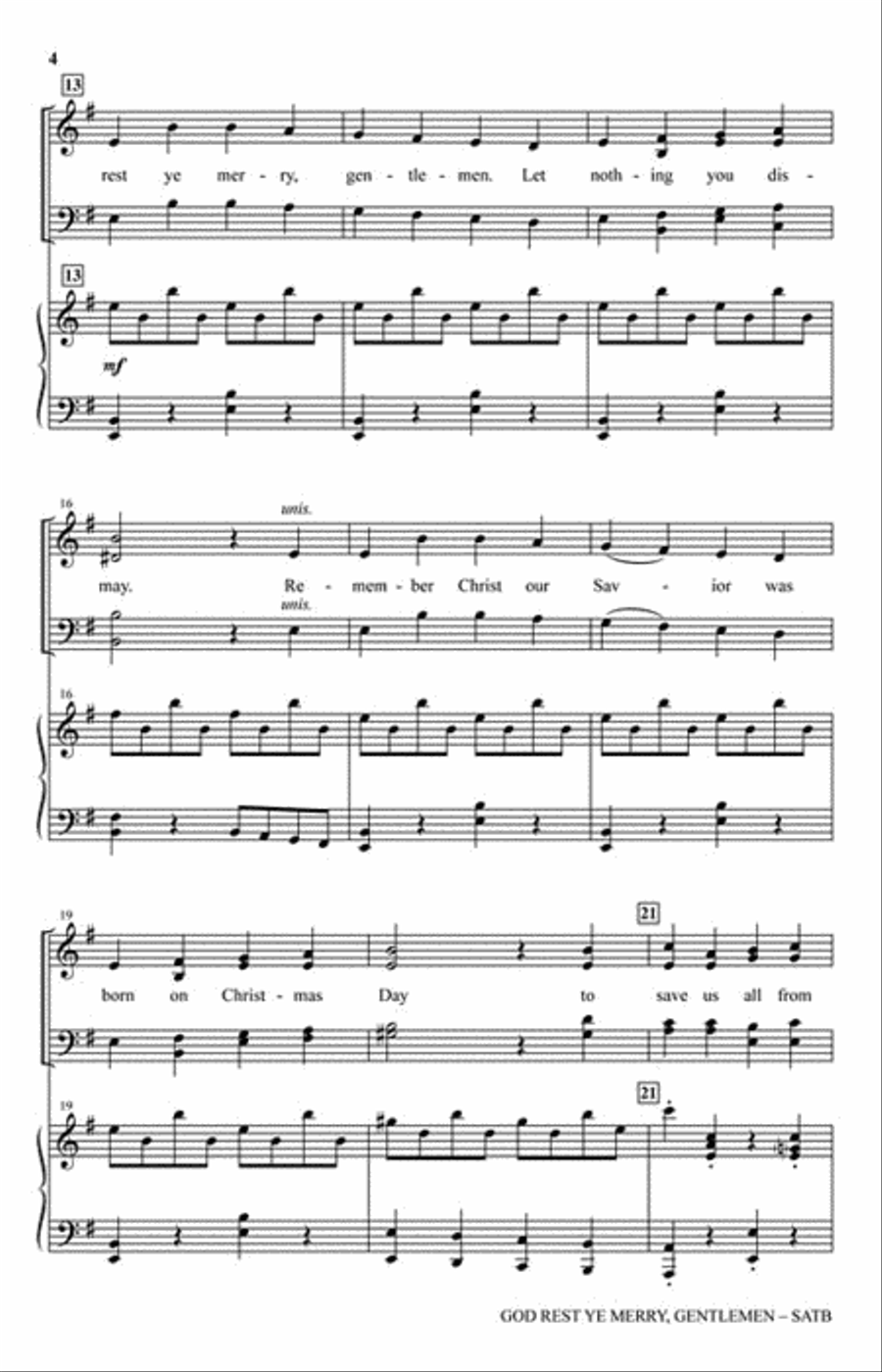 God Rest Ye Merry, Gentlemen Choir scores gallery preview page 3