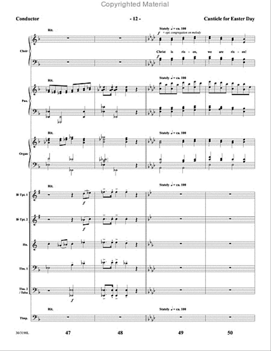 Canticle for Easter Day - Brass and Timpani Score and Parts Choir scores gallery preview page 13