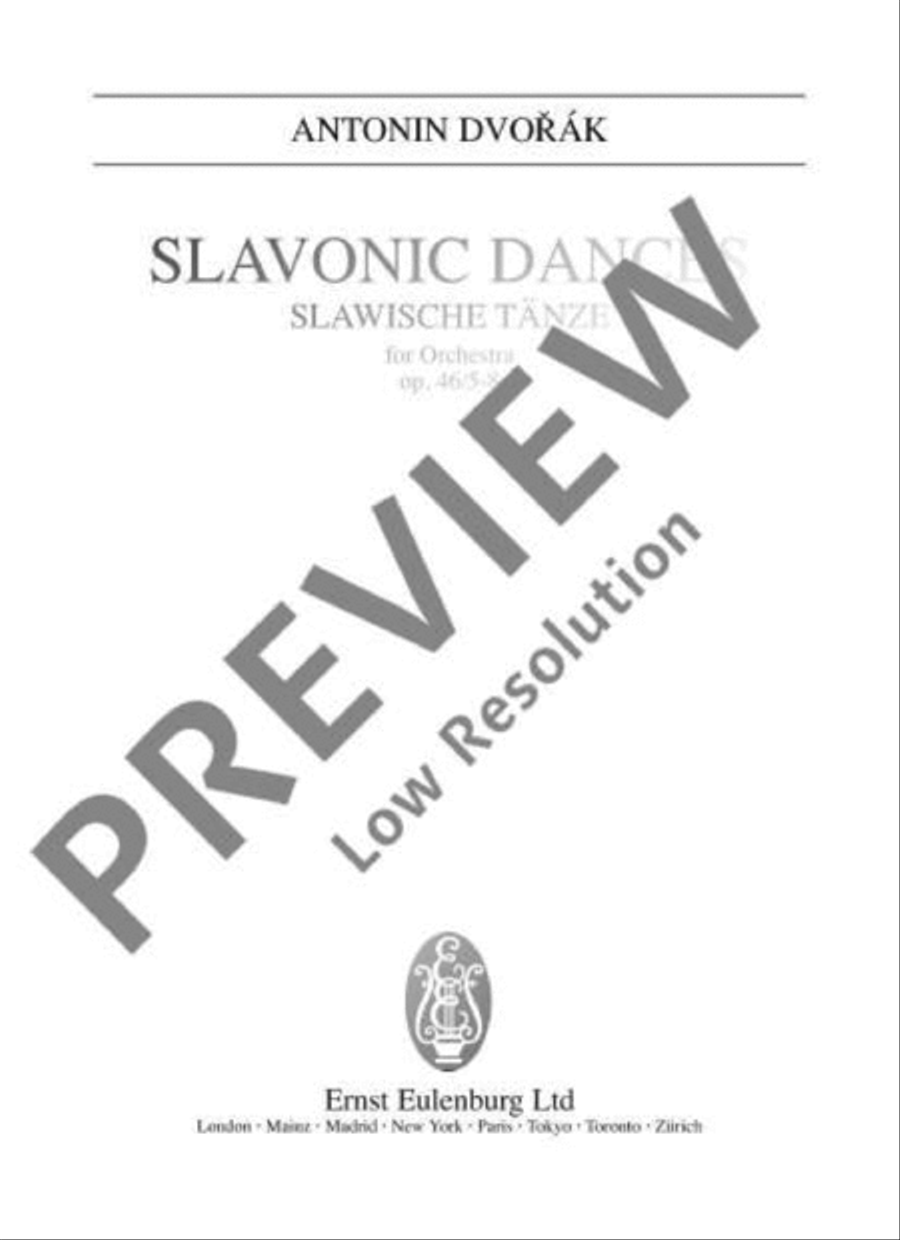 Slavonic Dances Orchestra scores gallery preview page 2