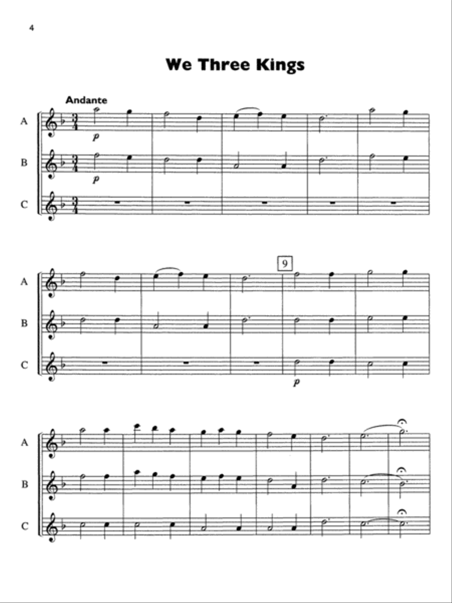 Yamaha Christmas Ensembles Concert Band Methods scores gallery preview page 3