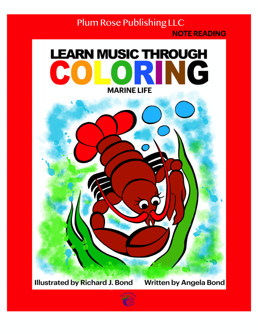 Learn Music Through Coloring Note Reading: Marine Life Piano Method scores gallery preview page 1