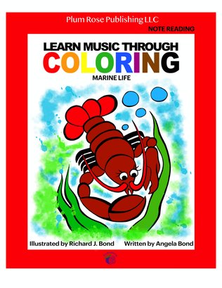 Book cover for Learn Music Through Coloring Note Reading: Marine Life