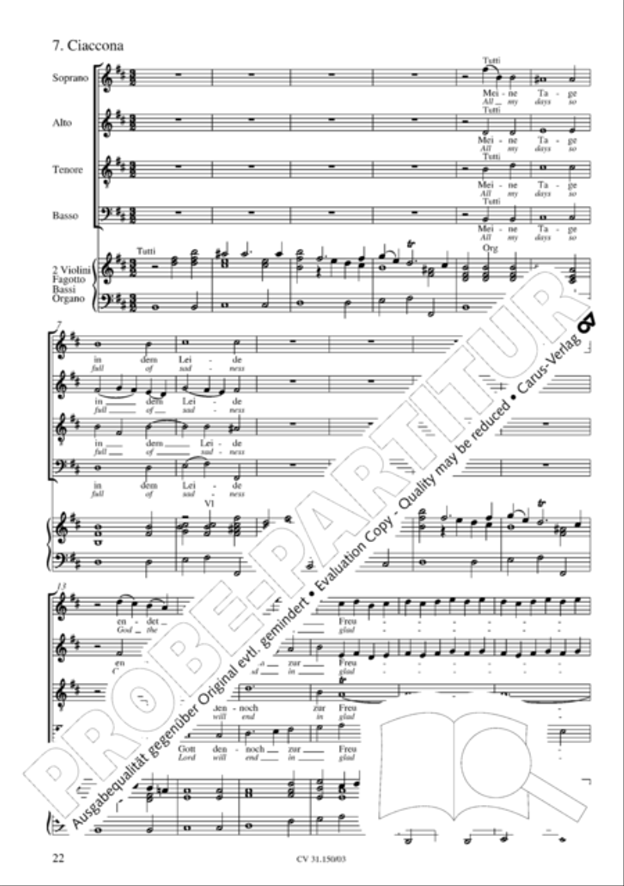 O my Lord, I long for thee (Nach dir, Herr, verlanget mich) 4-Part scores gallery preview page 23