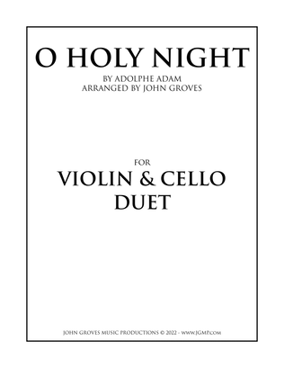 Book cover for O Holy Night - Violin & Cello Duet