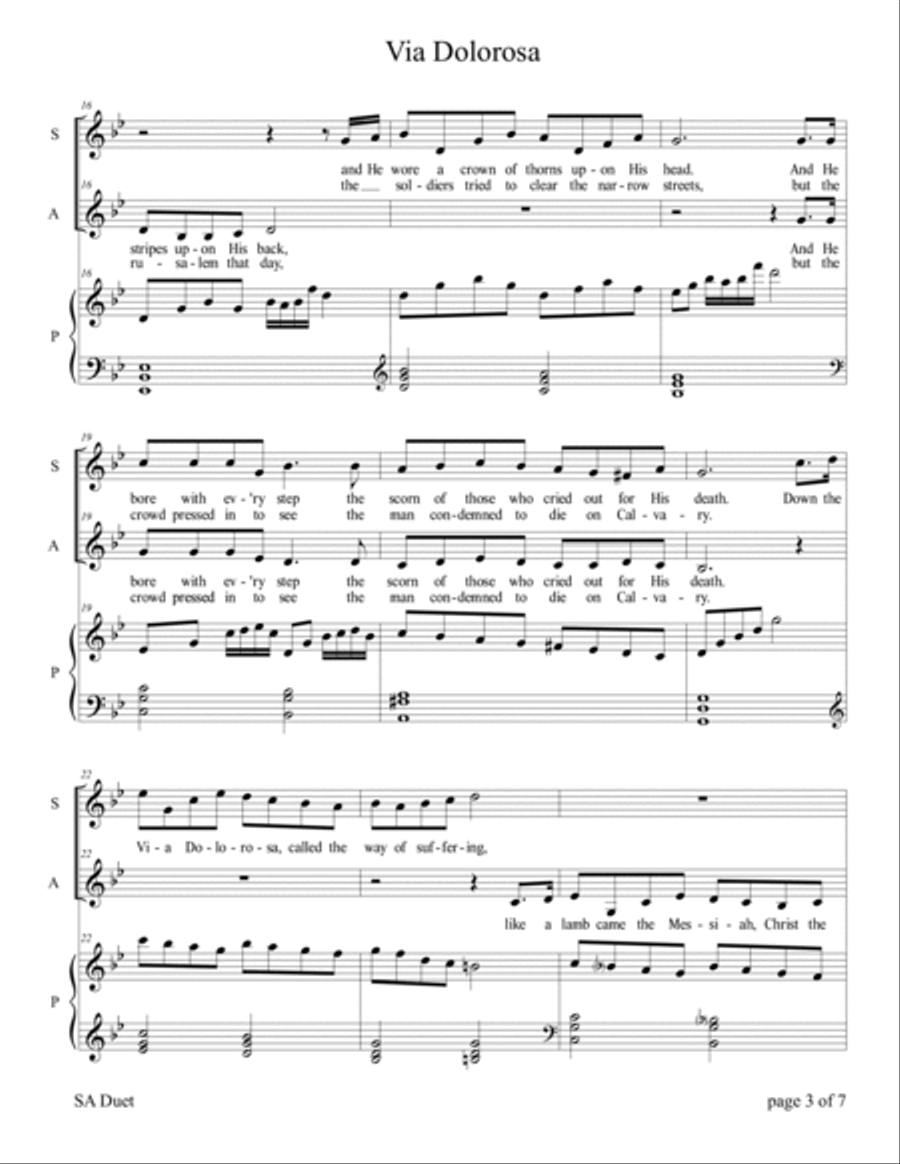 Via Dolorosa Alto Voice scores gallery preview page 5