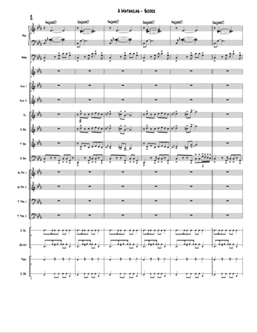 A Matanzas Jazz Ensemble scores gallery preview page 3